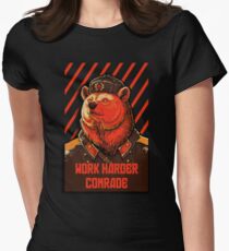Vote Soviet bear - russian bear meme Women's Fitted T-Shirt