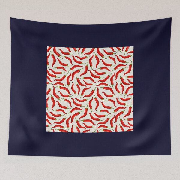 Item preview, Hot red chili pepper pattern with white background designed and sold by CiroImmobile.