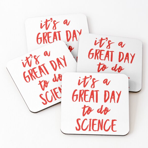Item preview, It’s a great day to do science in red font on white background designed and sold by UncleStuScience.