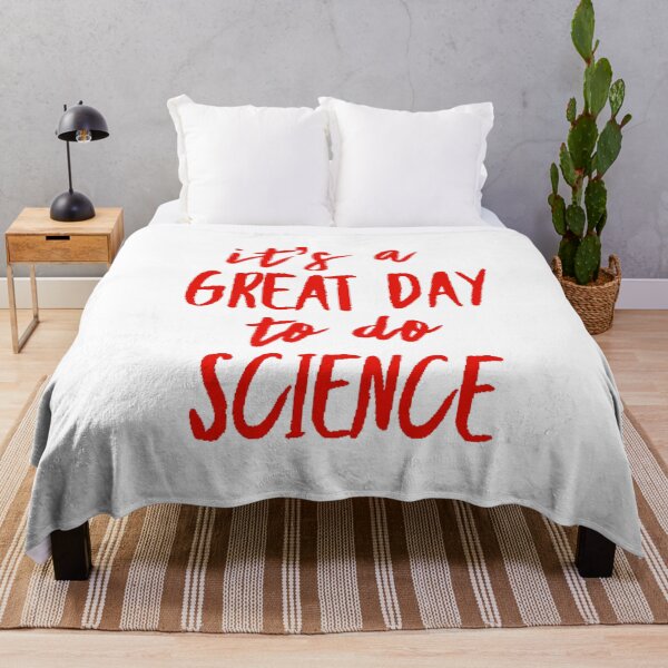 Item preview, It’s a great day to do science in red font on white background designed and sold by UncleStuScience.