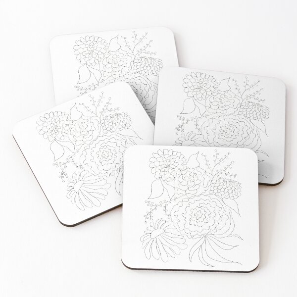 Item preview, Sophisticated Black and White Floral designed and sold by KateChurches.