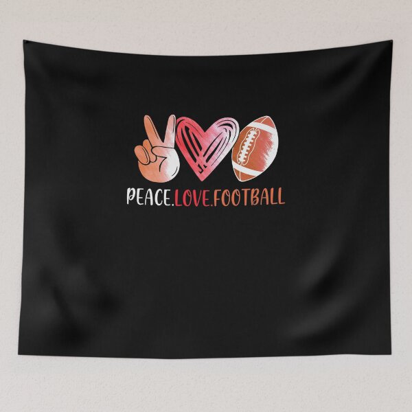 Item preview, Football Player Girls Peace Love Football Women designed and sold by cadieuxart.
