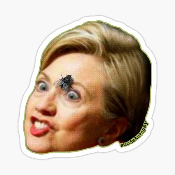 Hillary Battle Gaze Debate Fly -blanche Sticker
