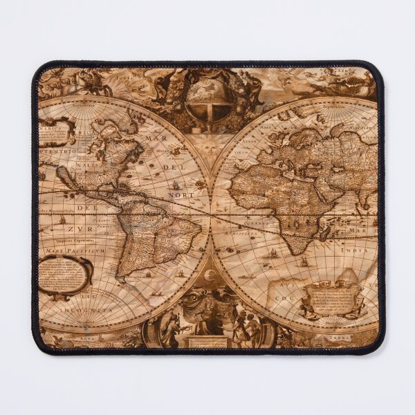 Item preview, Vintage World Map 1630 designed and sold by Vintage by Kaya.
