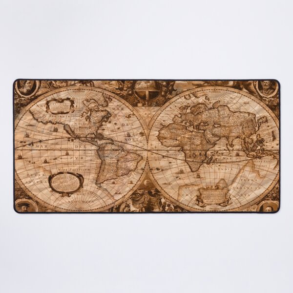 Aperçu de l'œuvre Carte du monde vintage 1630 créée et vendue par Vintage by Kaya.