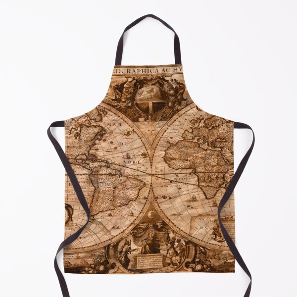 Item preview, Vintage World Map 1630 designed and sold by Vintage by Kaya.