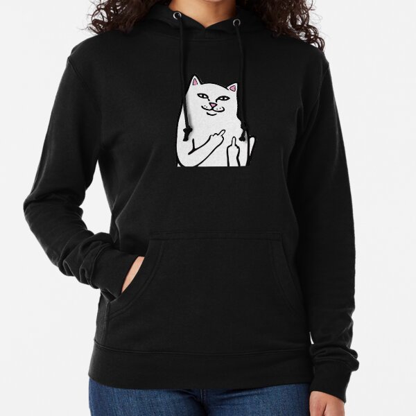 middle finger cat sweatshirt