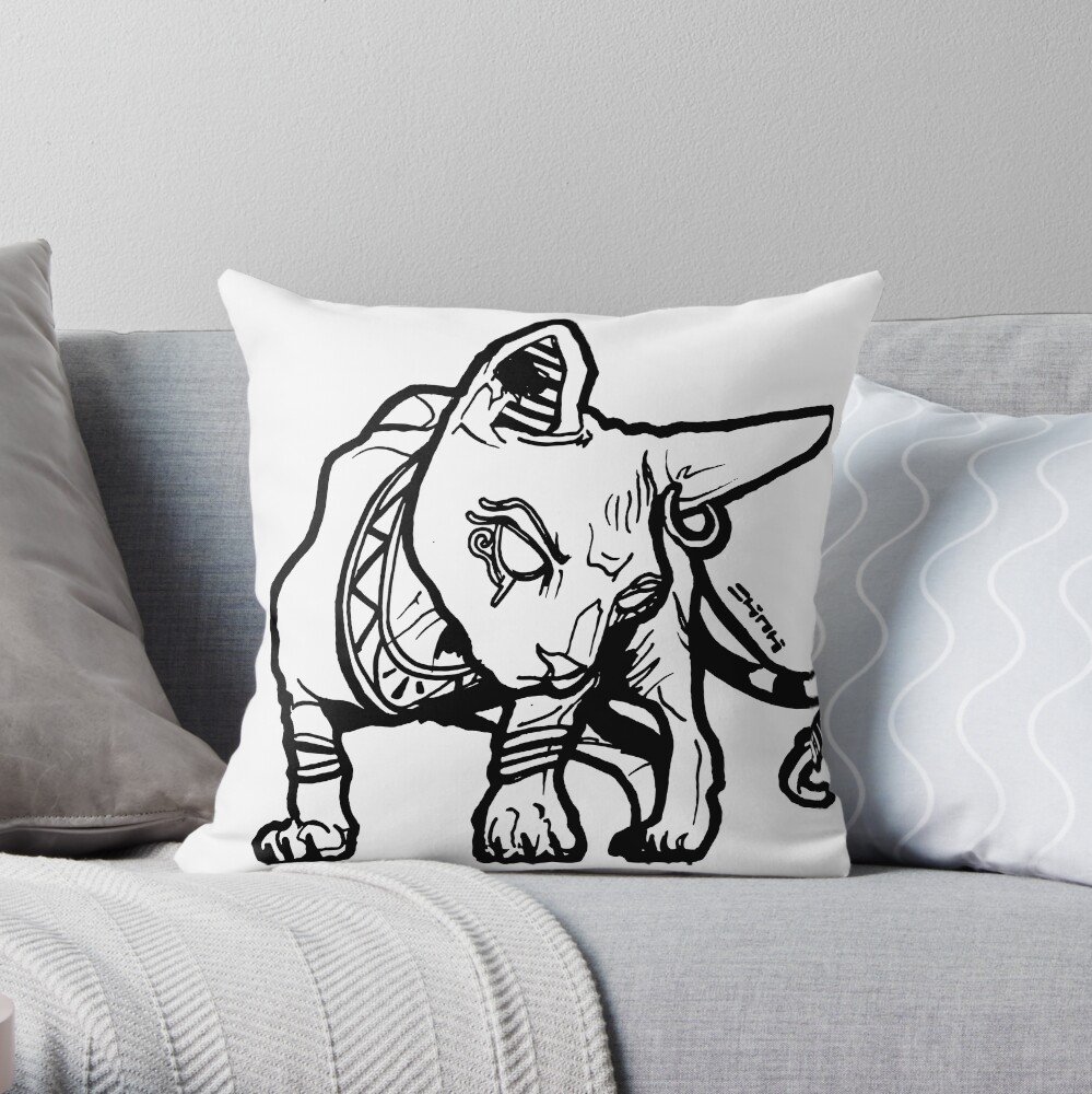 Item preview, Throw Pillow designed and sold by sketchNkustom.