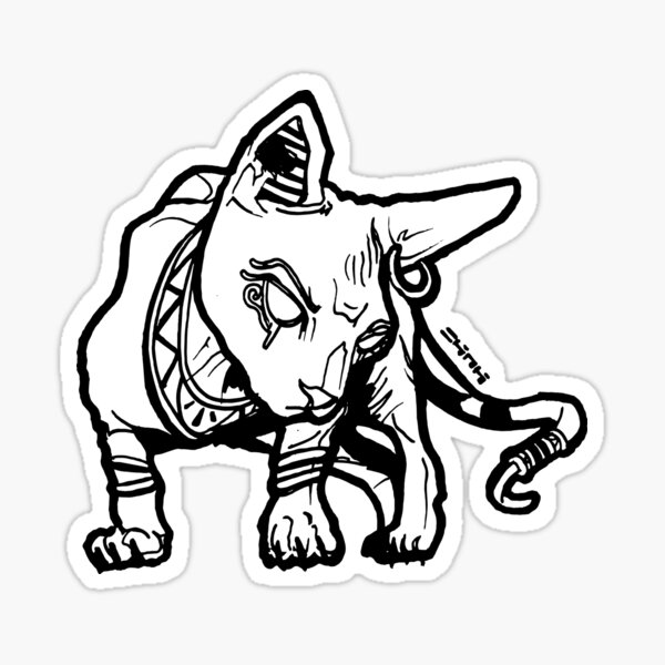 Blingin Sphynx Cat #RBPetMonsters Sticker