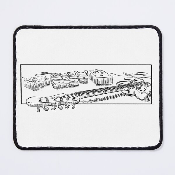 Item preview, Guitar and Pedals (Black and White) designed and sold by koalaroo.