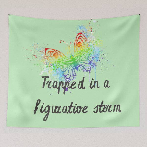 Item preview, Trapped in a figurative storm the rainbow is coming butterfly effect designed and sold by Red-ElYoubi.