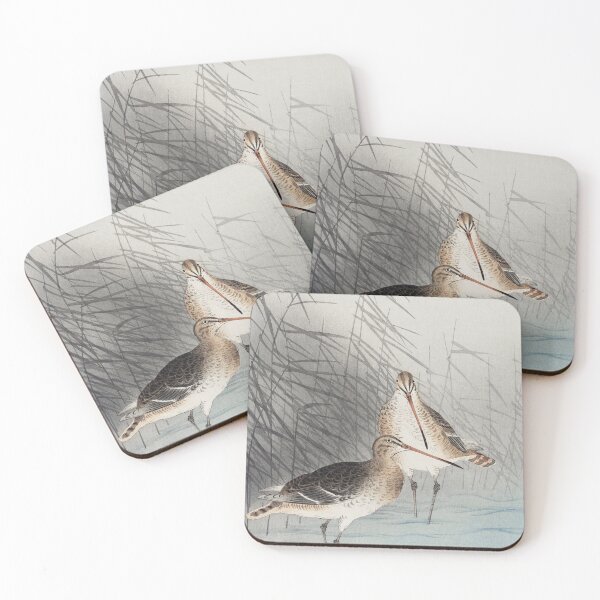 Item preview, Two Bar-Tailed Godwits by Ohara Koson - Japanese Vintage Artwork designed and sold by Purrfecta.