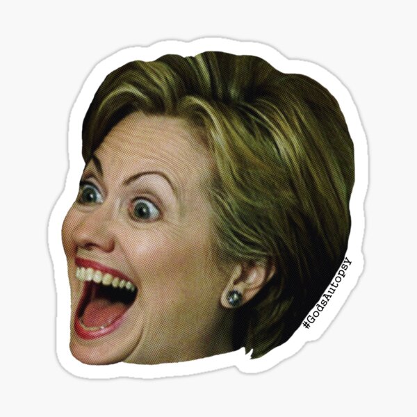 Hillary Clinton Wild Eyes 2 -noir Sticker