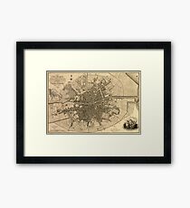 Vintage Map of Dublin Ireland (1797) Framed Print