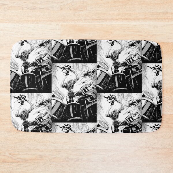 Item preview, Skull Drummer furiously Kills it on the Drums  designed and sold by STRIKINGVINYL.