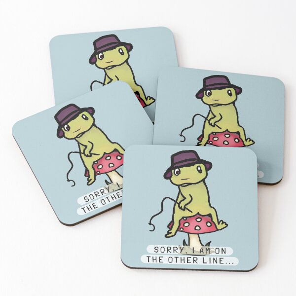 Item preview,  Frog  Fishing On Mushroom Cap - Funny Cottagecore designed and sold by ViewerEqualsPhoton.