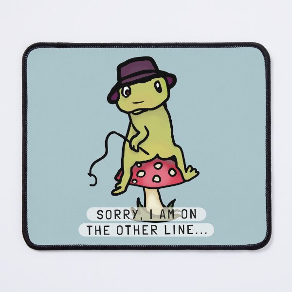 Item preview,  Frog  Fishing On Mushroom Cap - Funny Cottagecore designed and sold by ViewerEqualsPhoton.
