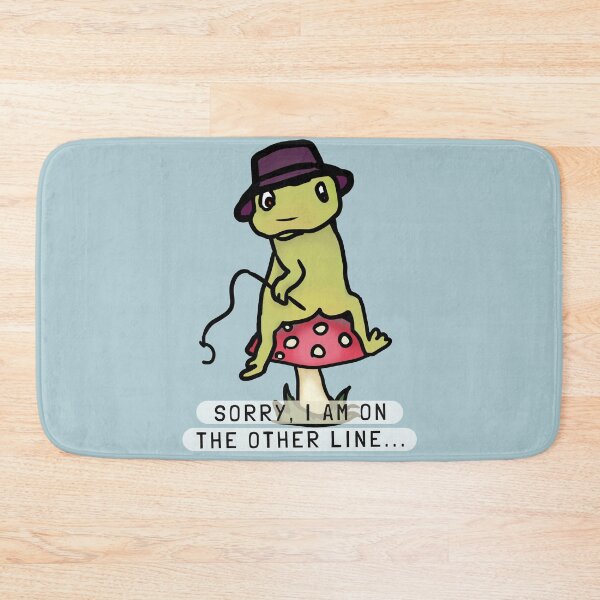 Item preview,  Frog  Fishing On Mushroom Cap - Funny Cottagecore designed and sold by ViewerEqualsPhoton.