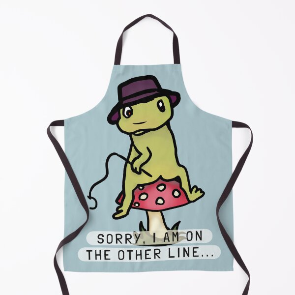 Item preview,  Frog  Fishing On Mushroom Cap - Funny Cottagecore designed and sold by ViewerEqualsPhoton.