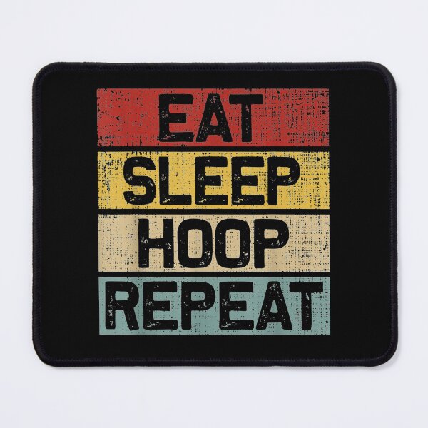 Item preview, Eat Sleep Hoop Repeat Funny Retro Vintage Basketball Lover designed and sold by LarrySmile.