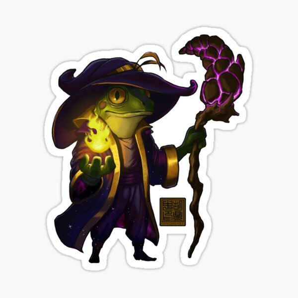 Frog Wizard Sticker
