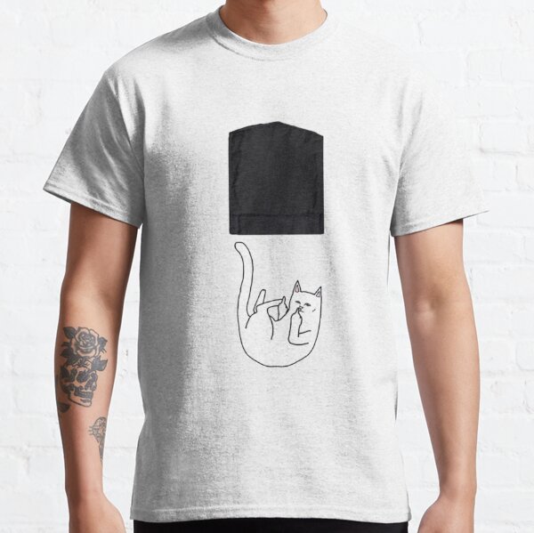 Middle Finger Cat Falling from a pocket Classic T-Shirt