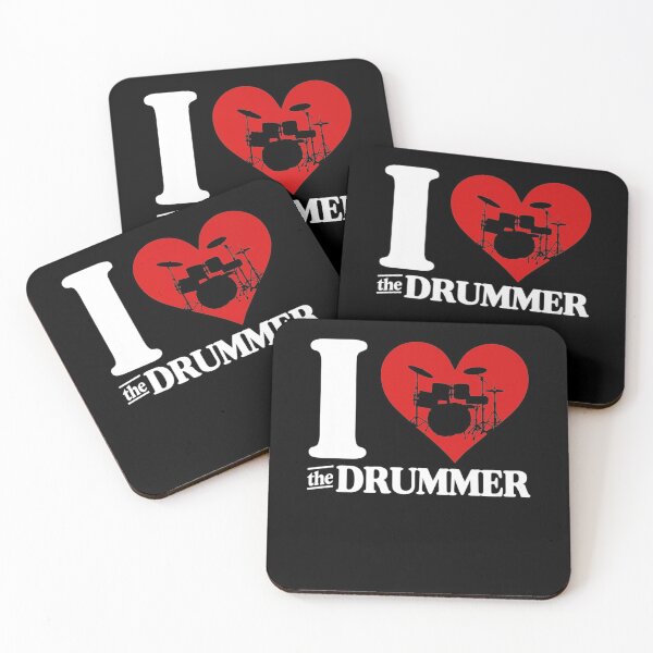 Item preview, I Love The Drummer Cute I Heart The Drummer Wife Girlfriend Premium  designed and sold by JethroShop.