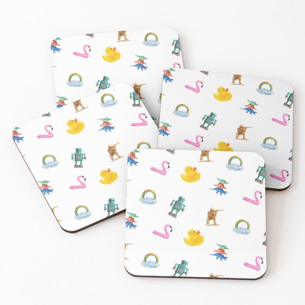 Item preview, Toys pattern in white designed and sold by ESCAPZ.
