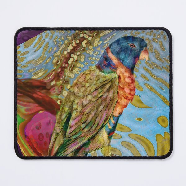 Item preview, Scarlett Parakeet: inspired by the bird drawings of Edward Lear designed and sold by Alma Lee.