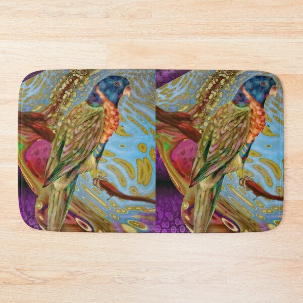 Item preview, Scarlett Parakeet: inspired by the bird drawings of Edward Lear designed and sold by Alma Lee.