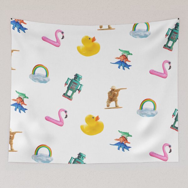 Item preview, Toys pattern in white designed and sold by ESCAPZ.