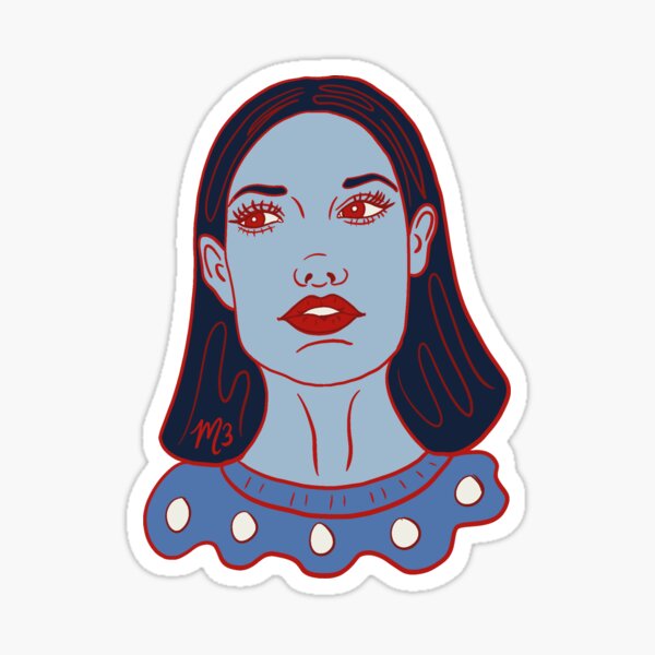 Item preview, blue face girl  designed and sold by M3designzzz.