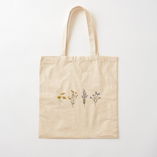 Watercolor Line Art Leaves Cute Trendy Modern Art Tote Bag