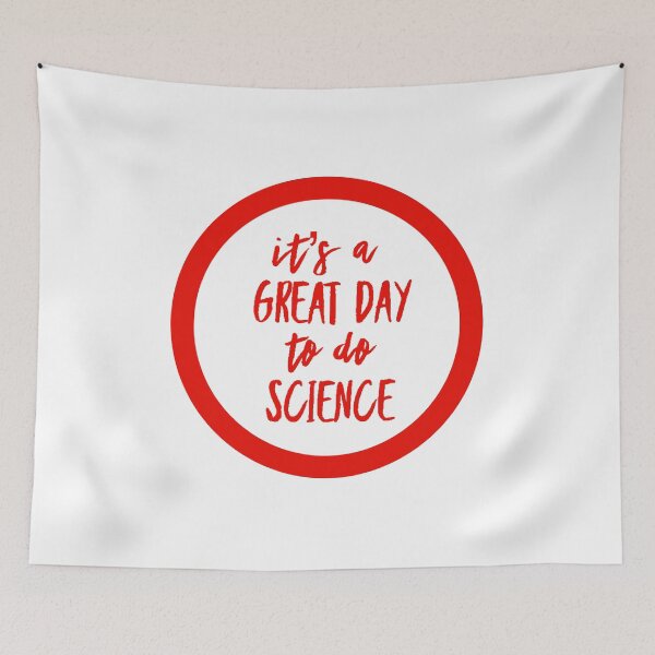 Item preview, It’s a great day to do science in red and white font on white background designed and sold by UncleStuScience.