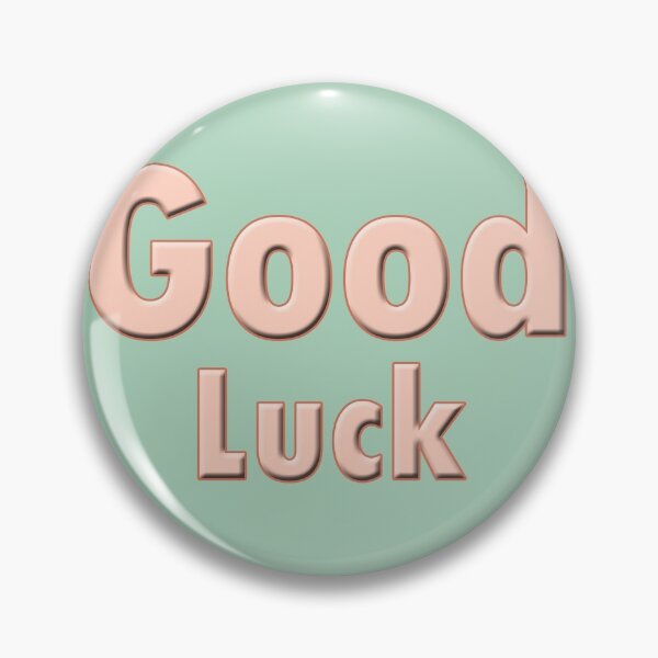 Item preview, good luck text designed and sold by hutofdesigns.