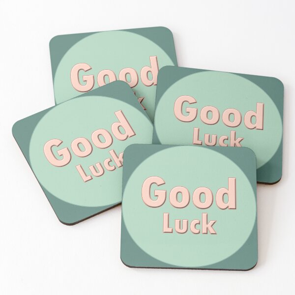 Item preview, good luck text designed and sold by hutofdesigns.