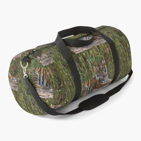 Item preview, Tiger Laps Tongue Lying Among Bamboo designed and sold by KbytesOfJax Outdoor and Nature.