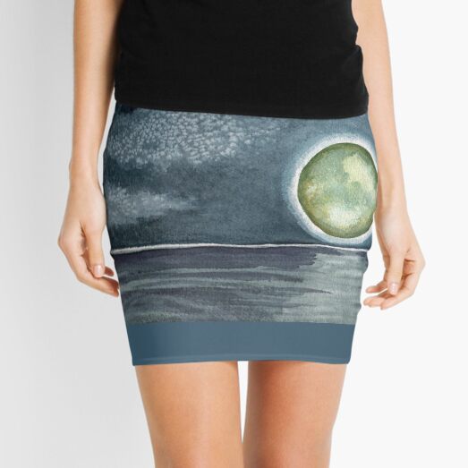 Cold Hearted Orb, watercolor Mini Skirt