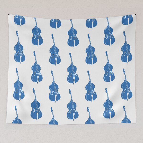Item preview, Blue Monochrome Upright Bass designed and sold by Rocket-To-Pluto.