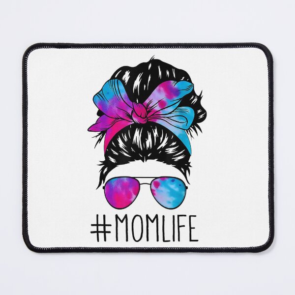 Item preview, Messy Hair Bun Mom Life Tie Dye Mothers Day Women Funny Tee designed and sold by vastscreen.