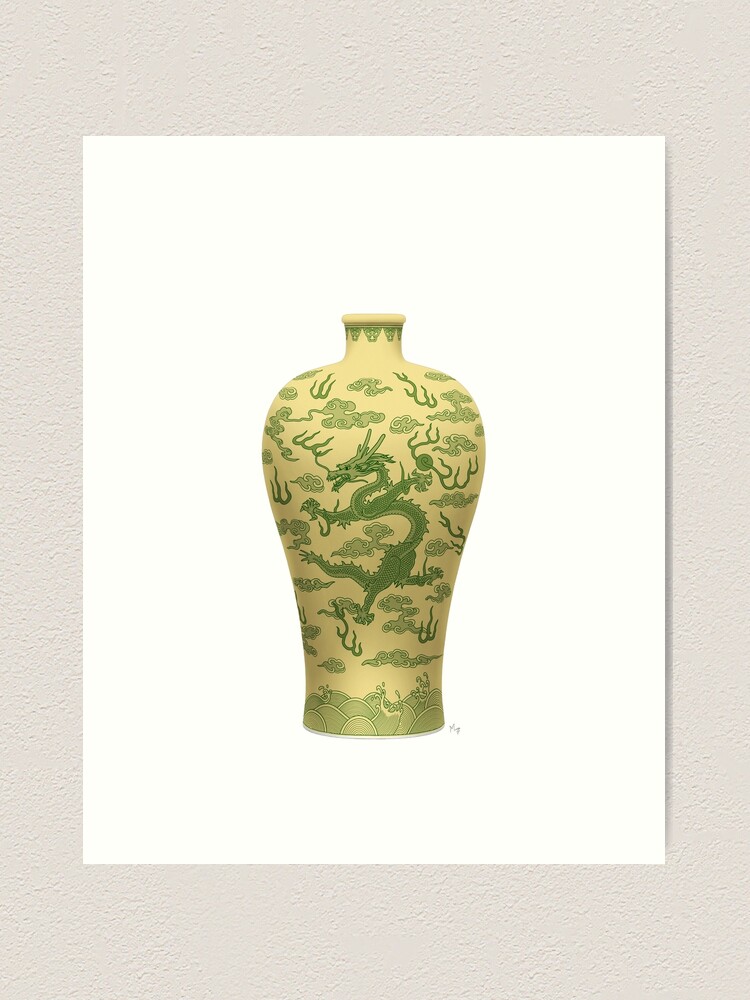 Impression artistique 'Vase Dragon antique' : autre vue