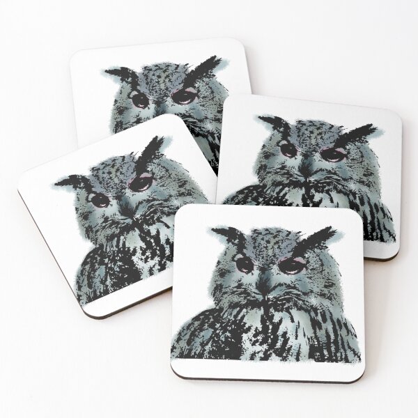 Item preview, Blue owl black sketch with color  designed and sold by Coffeemerc117.