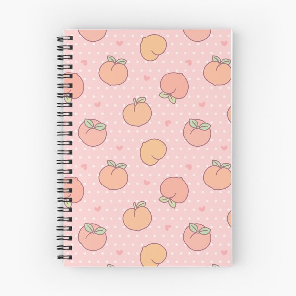 Item preview, Cute Peach and Hearts Pattern designed and sold by rustydoodle.