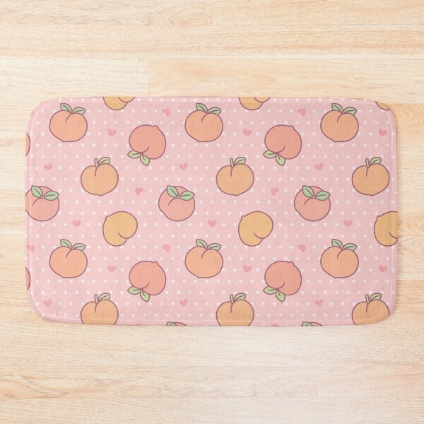 Item preview, Cute Peach and Hearts Pattern designed and sold by rustydoodle.