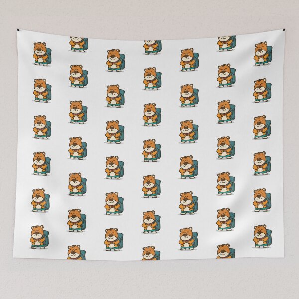 Item preview, adventurous tiger cute design illustration designed and sold by sandewo.