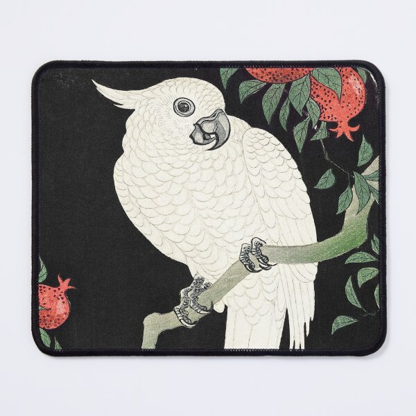 Item preview, Cockatoo and Pomegranate by Ohara Koson - Japanese Vintage Artwork designed and sold by Purrfecta.