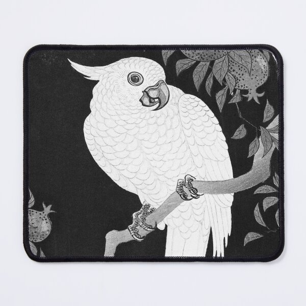 Item preview, Cockatoo and Pomegranate II by Ohara Koson - Japanese Vintage Artwork designed and sold by Purrfecta.