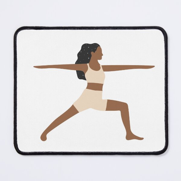 Item preview, Warrior II Pose Yoga Galaxy Hair designed and sold by artsyvectors.