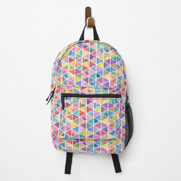 Item preview, Pretty Watercolor Pattern| Stained Glass Colors| Patterned Triangle Design| Rainbow Patterns designed and sold by Nada18.