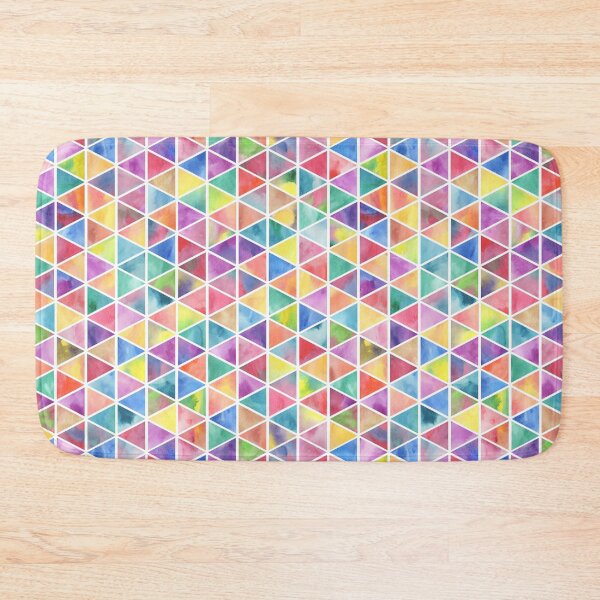 Item preview, Pretty Watercolor Pattern| Stained Glass Colors| Patterned Triangle Design| Rainbow Patterns designed and sold by Nada18.